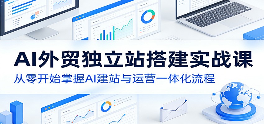 AI外贸独立站搭建实战课:从零开始掌握AI建站与运营一体化流程-百盟网