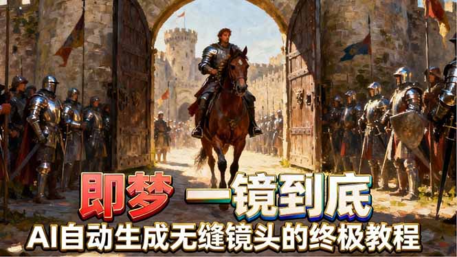 即梦AI一镜到底终极教程,智能补帧+运镜技巧,AI自动生成无缝丝滑长镜头高效出片-百盟网