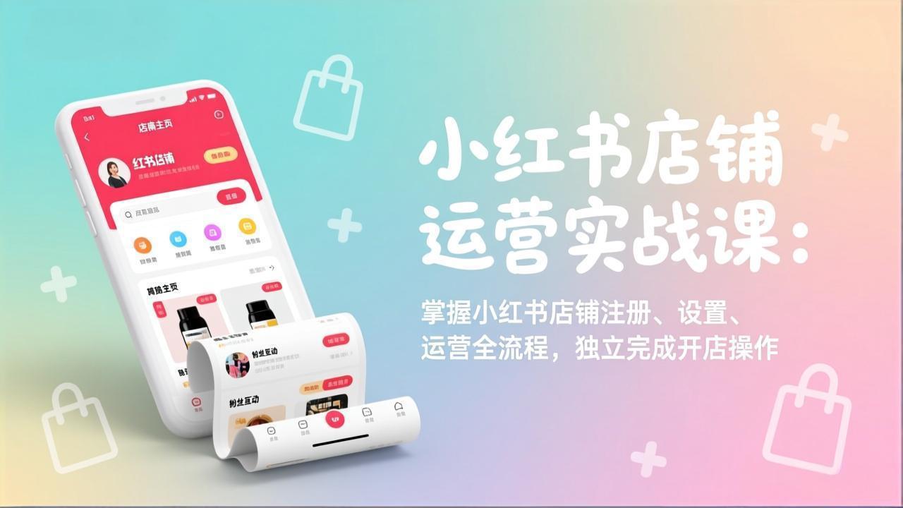 小红书店铺运营实战课:掌握小红书店铺注册、设置、运营全流程,独立完成开店操作-百盟网