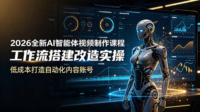 2026全新AI Codex智能体视频制作课程，工作流搭建改造实操，低成本打造自动化内容账号-百盟网