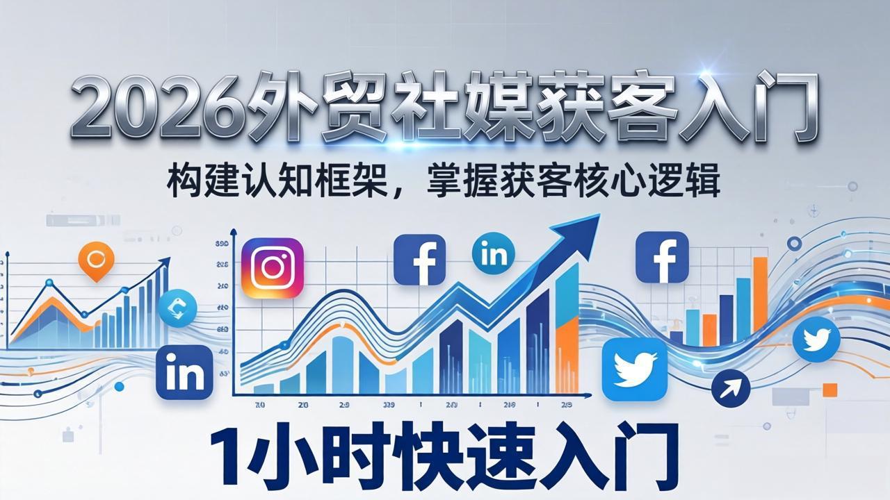2026 外贸社媒获客入门:1小时搭建认知框架,新手快速开启社媒获客之路-百盟网