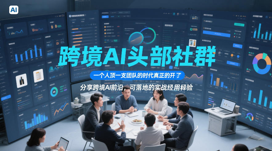 跨境AI头部社群，一个人顶一支团队的时代真正的开始了，分享跨境AI前沿，可落地的实战经验(更新6月29日)-百盟网