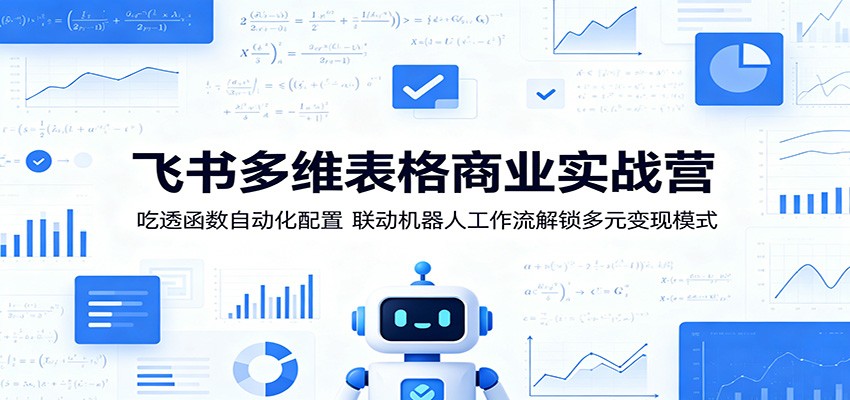 飞书多维表格商业实战营：吃透函数自动化配置，联动机器人工作流解锁多元变现模式-百盟网