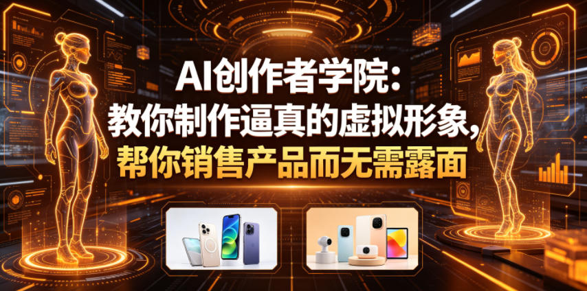 AI创作者学院:教你制作逼真的虚拟形象,帮你销售产品而无需露面【原创双语字幕】-百盟网