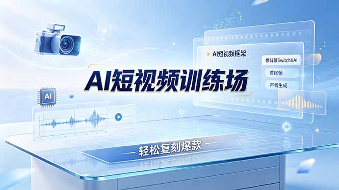 老陈AI短视频训练场：AI短视频框架+换背景SwitchXAI+首尾帧+声音生成，轻松复刻爆款-百盟网