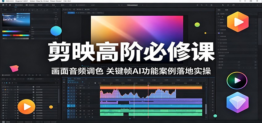 剪映高阶必修课：画面音频调色，关键帧AI功能案例落地实操-百盟网