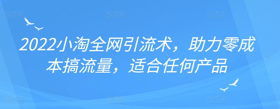 2022年小淘全网引流术,助力零成本搞流量,适合任何产品-百盟网