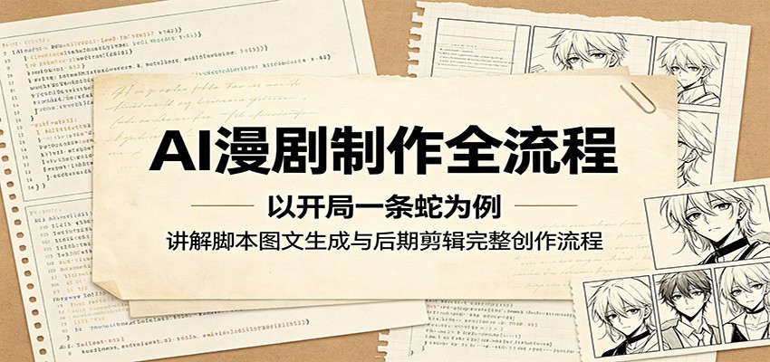 AI漫剧制作全流程：以开局一条蛇为例，讲解脚本图文生成与后期剪辑完整创作流程-百盟网