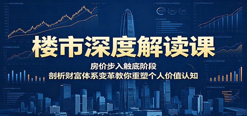 楼市深度解读课:房价步入触底阶段,剖析财富体系变革教你重塑个人价值认知-百盟网