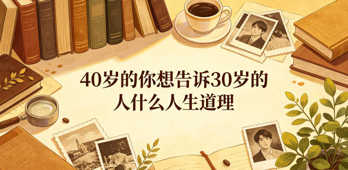 公众号付费文章:40岁的你想告诉30岁的人什么人生道理?