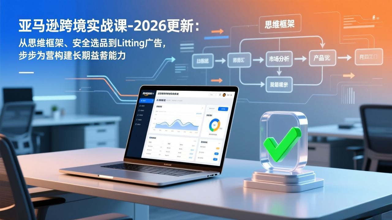 亚马逊跨境实战课-2026更新：从思维框架、安全选品到Listing广告，步步为营构建长期盈利能力-百盟网
