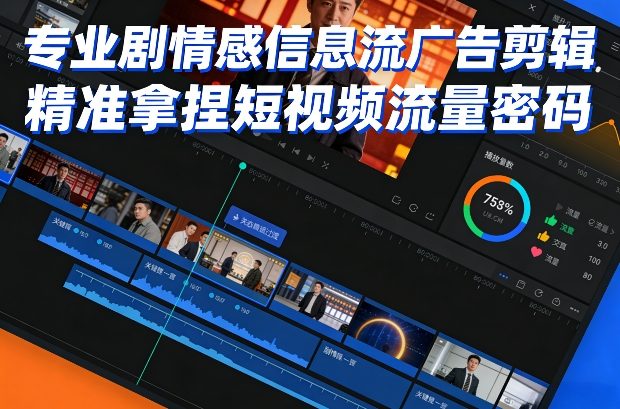 专业剧情感信息流广告剪辑,精准拿捏短视频流量密码-百盟网