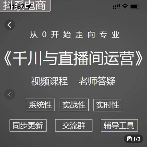 阳光·千川与直播间运营从0开始走向专业,93节完整版-百盟网