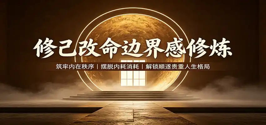 修己改命边界感修炼:筑牢内在秩序,摆脱内耗消耗,解锁顺遂贵重人生格局-百盟网