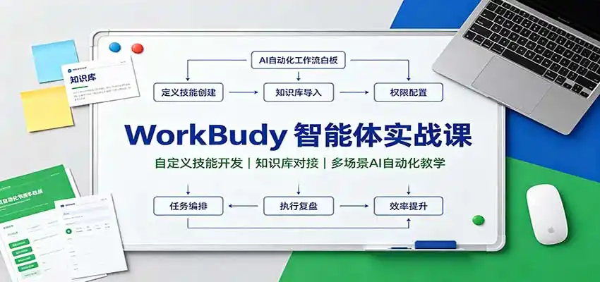 WorkBuddy智能体实战课：自定义技能开发，知识库对接，多场景AI自动化教学-百盟网