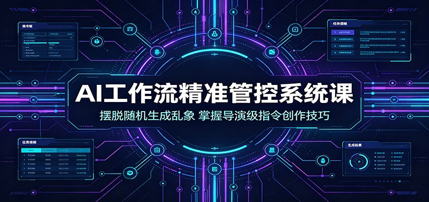AI工作流精准管控系统课：摆脱随机生成乱象，掌握导演级指令创作技巧-百盟网