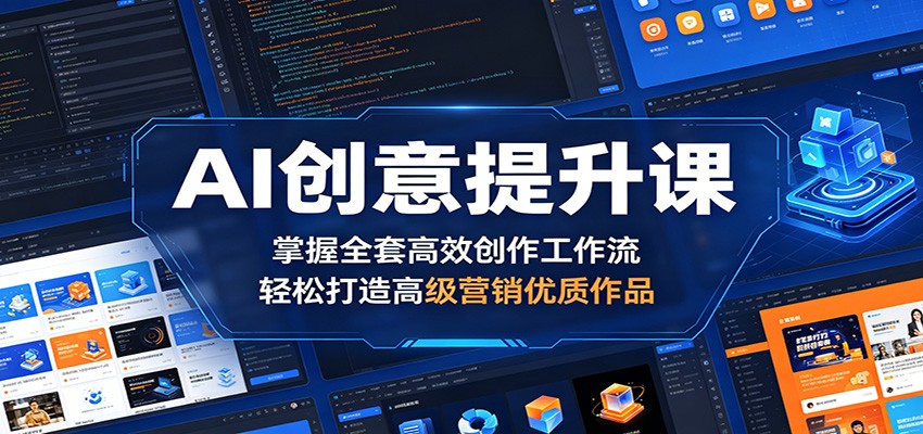 AI创意提升课：掌握全套高效创作工作流，轻松打造高级营销优质作品-百盟网