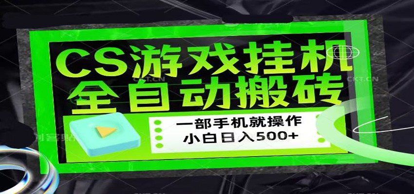 CSGO游戏挂机捡漏搬砖,超稳定的项目,带领1000+小白实现日入500+-百盟网