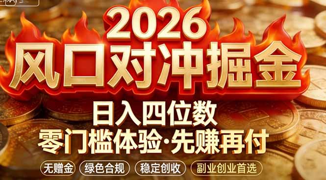 2026美金对冲套利，无赠金对冲策略保驾护航，低门槛易上手实操。单人单日收益2000+-百盟网