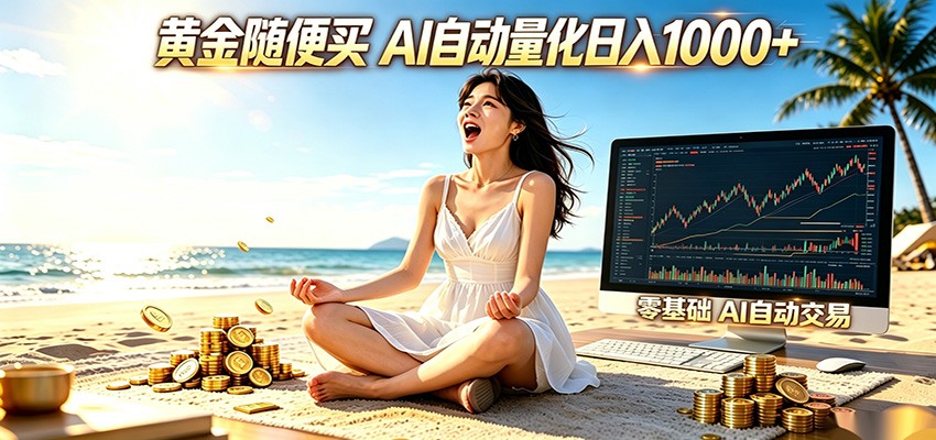 黄金随便买?AI自动外汇量化交易 在家当皇帝 日入1000+-百盟网