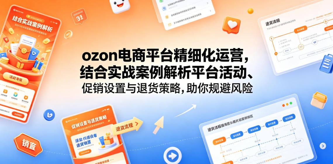 ozon电商平台精细化运营,结合实战案例解析平台活动、促销设置与退货策略,助你规避风险、提升销量