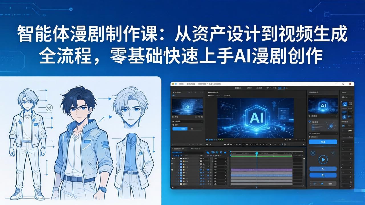 智能体漫剧制作课：从资产设计到视频生成全流程，零基础快速上手AI漫剧创作-百盟网