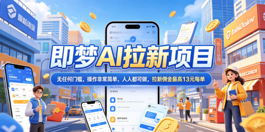 2026年即梦AI拉新项目最新玩法，无任何门槛，操作非常简单，人人都可做，拉新佣金最高13米每单(更新6月30日)-百盟网