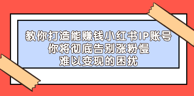 教你打造能赚钱小红书IP账号,了解透彻小红书的真正玩法-百盟网