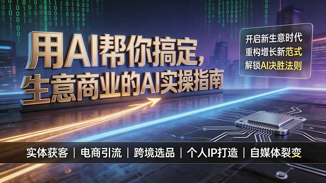 用AI帮你搞定，生意商业的AI实操指南，开启新生意时代，重构增长新范式，解锁AI时代决胜法则-百盟网