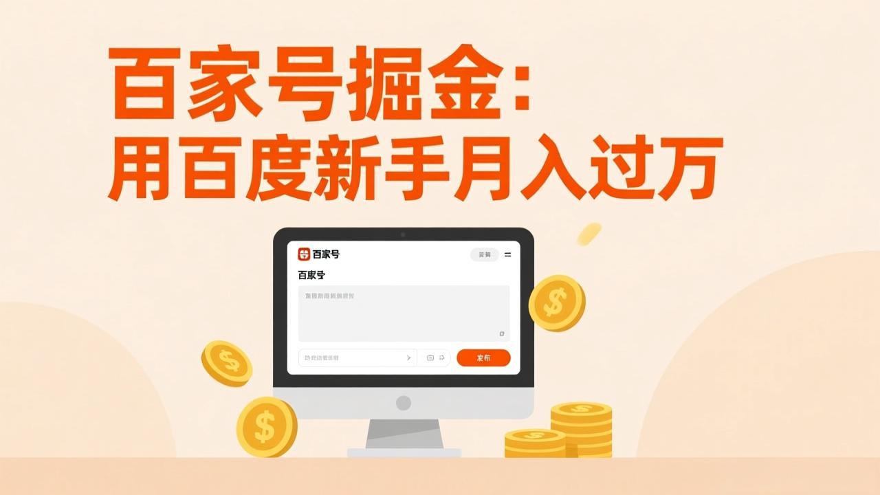 百家号掘金:用百度新手月入过万,日入300,无需引流,全新手机搬砖项目-百盟网