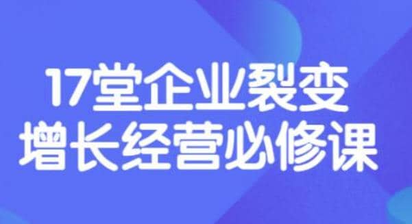 《盈利增长17堂必修课》企业裂变增长的经营智慧,带你了解增长的本质-百盟网