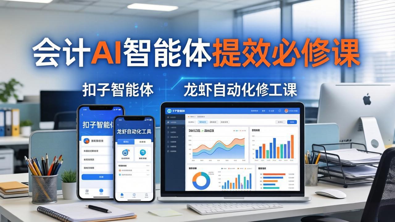 财务会计AI智能体提效必修课:扣子智能体+龙虾自动化+报表分析,一站式提升财务工作效率-百盟网