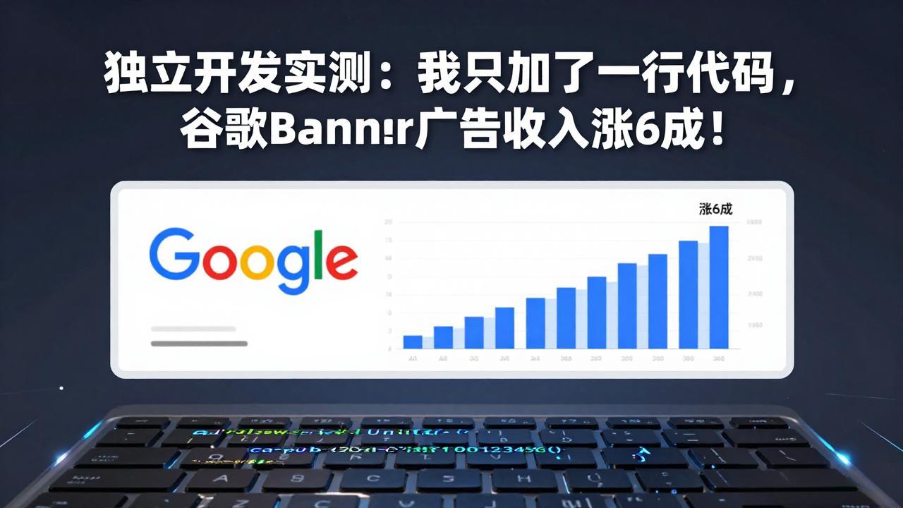 付费文章：独立开发实测：我只加了一行代码，谷歌Banner广告收入涨6成！-百盟网
