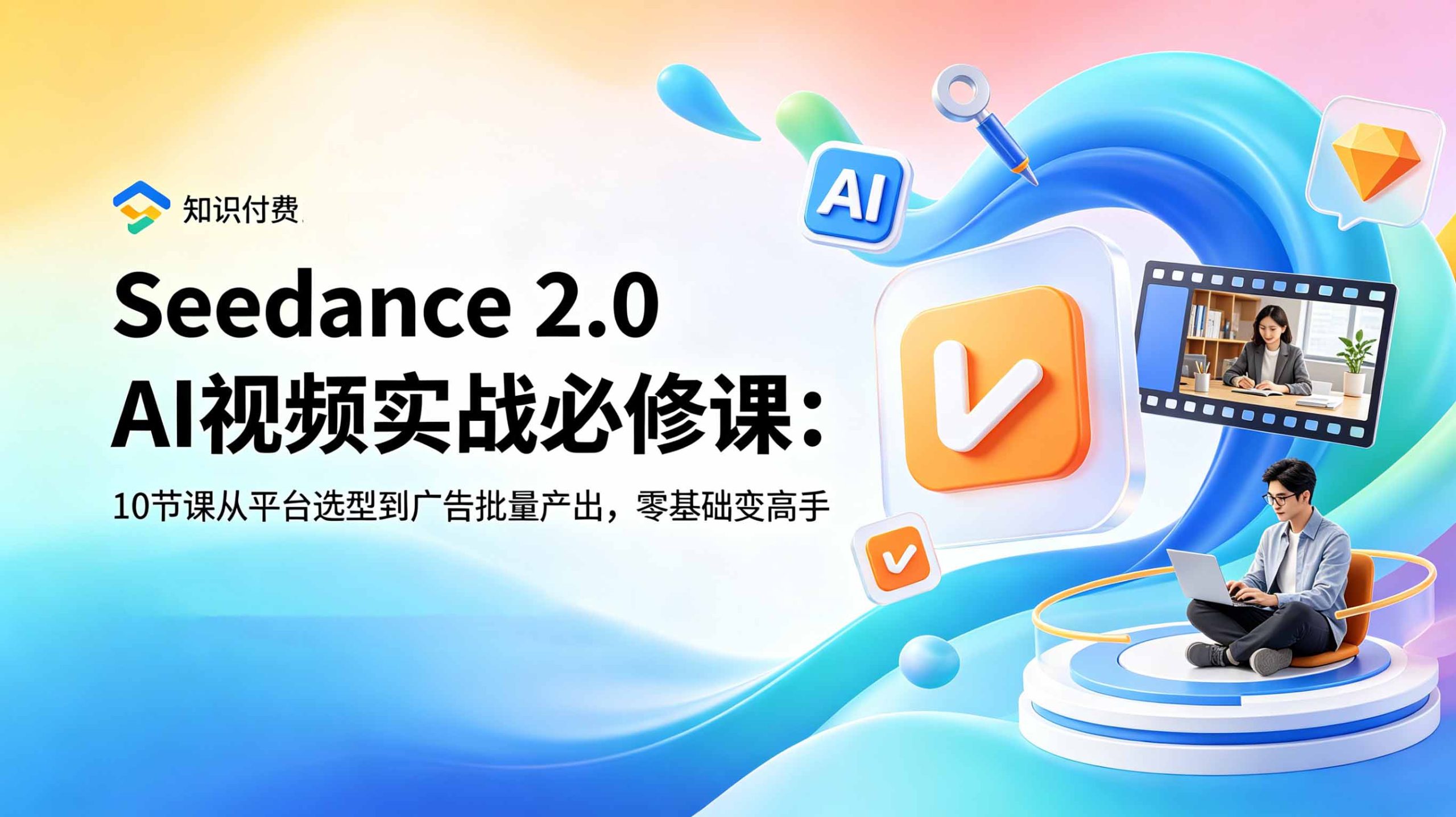 Seedance 2.0 AI视频实战必修课:10节课从平台选型到广告批量产出,零基础变高手-百盟网