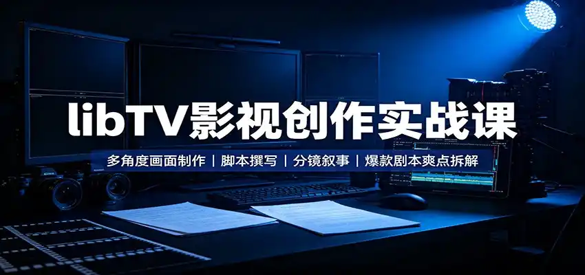 libTV影视创作实战课:多角度画面制作,脚本撰写,分镜叙事,爆款剧本爽点拆解-百盟网