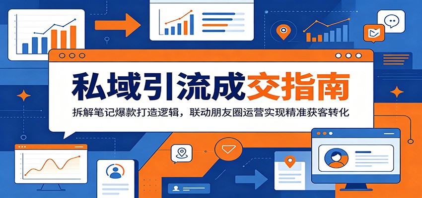 私域引流成交指南:拆解笔记爆款打造逻辑,联动朋友圈运营实现精准获客转化-百盟网