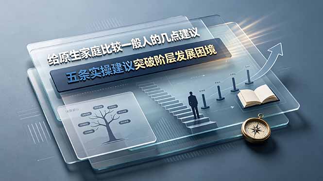 付费文章：给原生家庭比较一般人的几点建议，五条实操建议突破阶层发展困境-百盟网