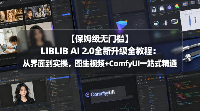 【保姆级无门槛】LIBLIB AI 2.0全新升级全教程:从界面到实操,图生视频+ComfyUI一站式精通-百盟网