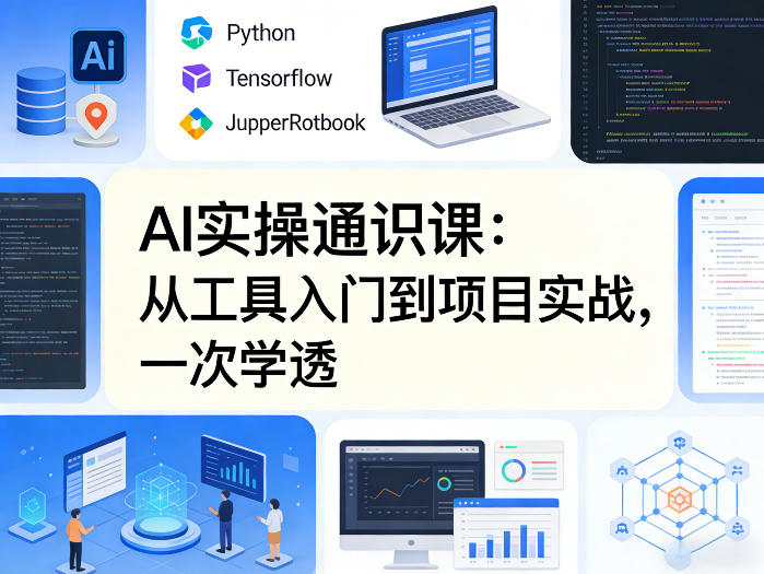 AI实操通识课,从工具入门到项目实战,一次学透-百盟网
