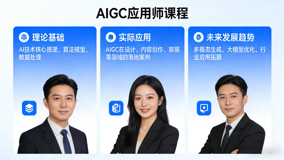AIGC应用师课程,覆盖了AI技术的理论基础、实际应用、以及未来发展趋势-百盟网