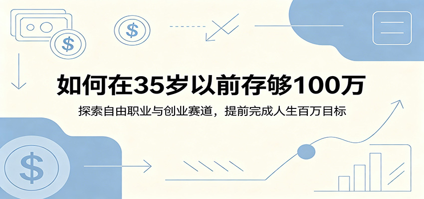 如何在35岁以前存够100万：探索自由职业与创业赛道，提前完成人生百万目标-百盟网