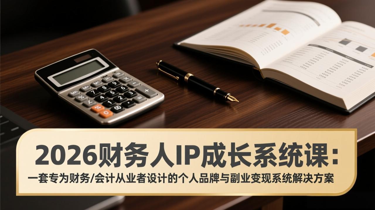 2026财务人IP成长系统课：一套专为财务/会计从业者设计的个人品牌与副业变现系统解决方案-百盟网