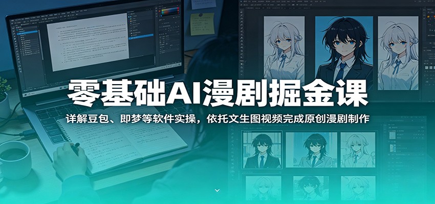 零基础AI漫剧掘金课：详解豆包、即梦等软件实操，依托文生图视频完成原创漫剧制作-百盟网