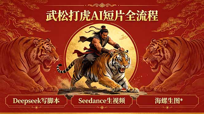 武松打虎AI短片全流程：Deepseek写脚本+Seedance生视频+海螺生图-百盟网