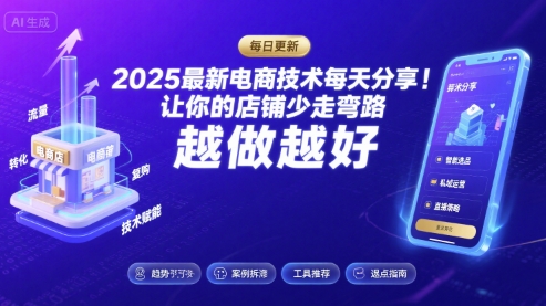 2025-2026最新电商技术每天分享,让你的店铺少走弯路,越做越好(更新26年07月)-百盟网