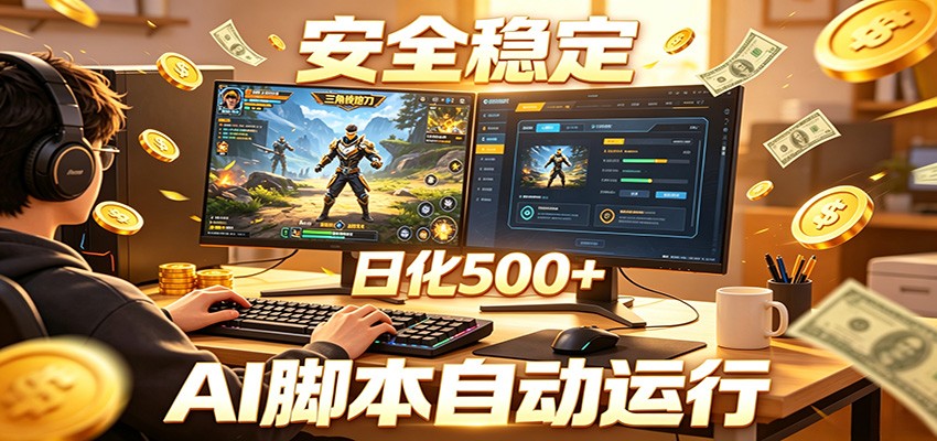 三角洲全自动挂机，AI脚本躺赚，日化500+-百盟网