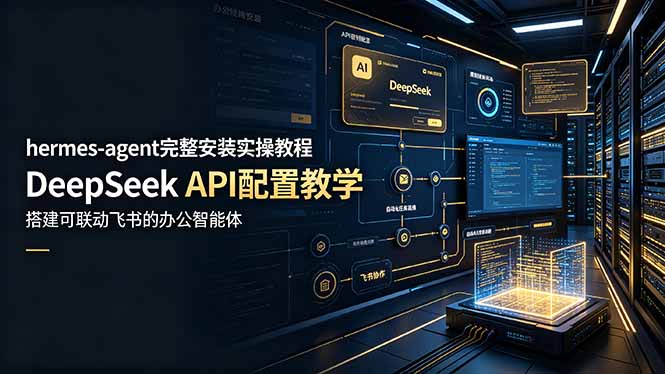 hermes-agent完整安装实操教程，DeepSeek API配置教学，搭建可联动飞书的办公智能体-百盟网