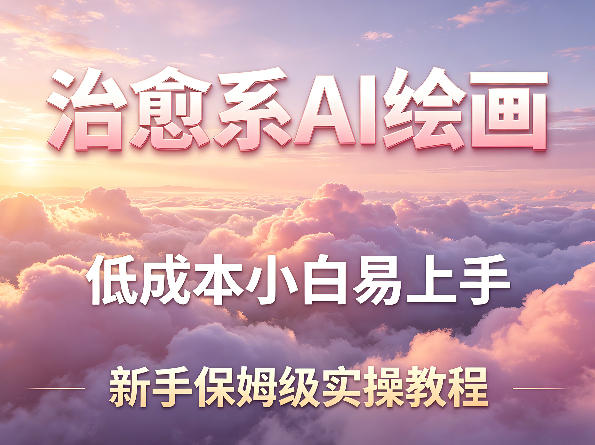 治愈系AI绘画提示词项目,低成本小白易上手,每天10分钟,新手保姆级实操教程-百盟网