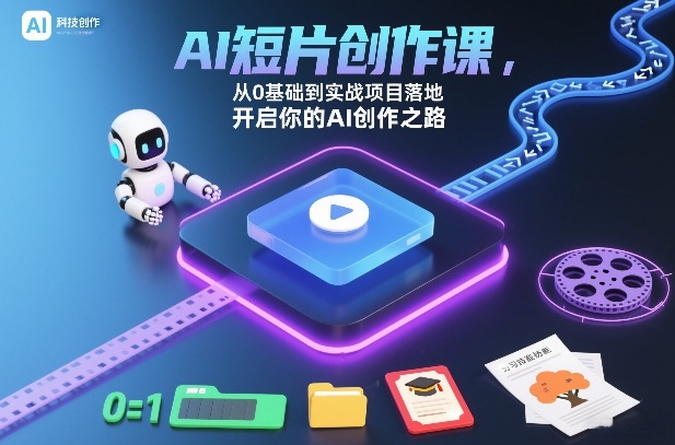 AI短片创作课,从0基础到实战项目落地,开启你的AI创作之路(更新0411)-百盟网