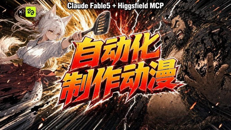 AI自动化动漫制作！Claude Fable 5接入Higgsfield MCP，直接生成完整创意内容-百盟网